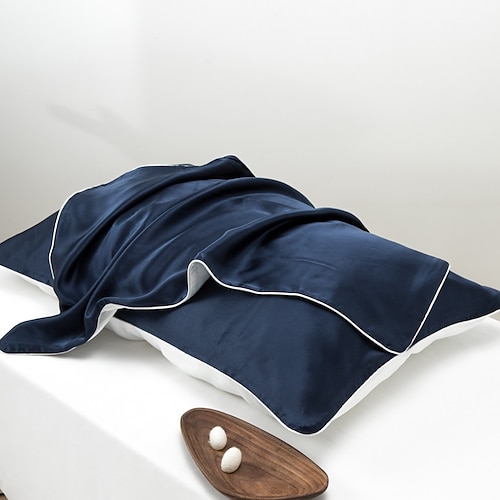 Federa in seta di gelso al 100% per la salute dei capelli e della pelle, fodera per cuscino in seta di lusso morbida e liscia, chiusura a busta per federa in seta naturale da 16 momme, 1 pezzo