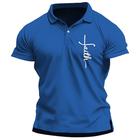 Per uomo Stampe astratte Croce POLO Polo con risvolto Polo grafico Polo con bottoni Polo in cotone Manica corta Camicia Collo ripiegabile Esterno Strada Nero Bianco Giallo Rosso Blu marino Stampa