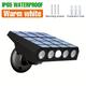 1 pz led luci solari di sicurezza luce di inondazione dal tramonto all'alba proiettore 3000lm pannello solare da parete 5v lampada di energia parete esterna 3 modalità luce sensore/rilevamento movimento ip65 impermeabile