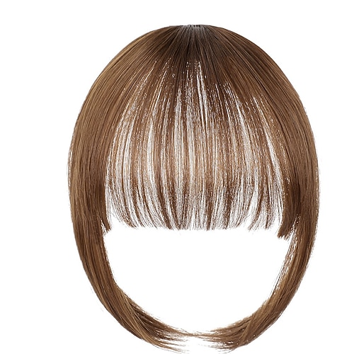 frangia clip per capelli in estensioni frangia naturale frangia clip-on anteriore pulito piatto bang un pezzo lungo parrucchino dritto per le donne
