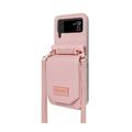 telefono Custodia Per Samsung Galaxy Z Flip 6 Z Flip 5 Z Flip 4 Z Flip 3 Borsa a Mano Custodia Portafoglio Flip Con Tracolla Removibile Con Portacarte Tinta unita PC Pelle PU