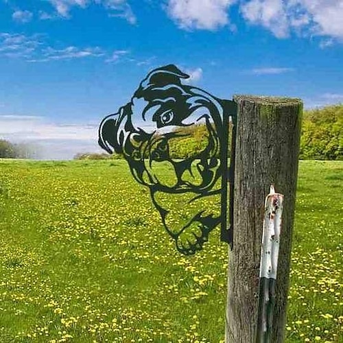 animali metallo giardino art decor, divertente mucca che fa capolino sculture da parete in metallo arte del ferro battuto resistente alle intemperie mucca segno esterno giardino agriturismo arredamento mucca parete arredamento