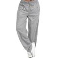 Per donna Pantaloni Per sport Informale Casual Lunghezza intera Naturale Tinta unica Media elasticità Da mare Giornaliero Fine settimana Nero Blu marino scuro Grigio chiaro Grigio scuro Autunno