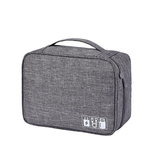 organizer per dispositivi elettronici, borsa organizer universale per cavi da viaggio, custodie impermeabili per accessori elettronici, caricabatterie, telefono, USB, scheda SD, dischi rigidi, power bank, cavi 9,45 7,09 3,94 pollici