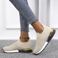 sneakers slip-on nere da donna in maglia – scarpe casual eleganti con accento dorato sul tallone, leggere e comode per l'uso quotidiano