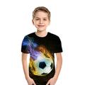 Giornata universale dell'infanzia Da ragazzo 3D Pop art Calcio 3D maglietta T-shirt Manica corta Stampa 3D Estate Attivo Sportivo Casual quotidiano Poliestere Bambino 2-13 anni