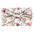 Fascia per capelli con stampa di piume bohémien, fascia sportiva da donna, foulard retrò con bordo largo e nodo