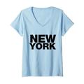 Damen I Love New York City, Cool New York City Graphic Design T-Shirt mit V-Ausschnitt