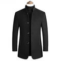 Per uomo Cappotto invernale Cappotto di lana Cappotto Giacca Cappotto corto Ufficio Attività commerciale Autunno inverno Lana Antivento Caldo Capispalla Abbigliamento Essenziale Moderno Tinta unita
