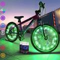 luci per ruote per bici a led ultra luminose, impermeabili, per raggi, lampade colorate, accessori per biciclette