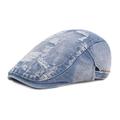 Per uomo Cappello basco Nero Blu Jeans Strappato La moda Streetwear Moda La moda degli anni '20 Esterno Giornaliero Per uscire Liscio Caldo
