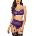 Per donna Lingerie sensuale Completo intimo 1 set Colore puro Intimo Interni Da letto Elastene Senza maniche Schiena scoperta Strappato Senza fodera Autunno Inverno Verde Nero / Fibbia / Primavera