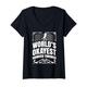 Damen World's Okayest Hammer Thrower - Retro Hammer Werfer T-Shirt mit V-Ausschnitt