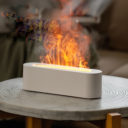 diffusore di aromi a fiamma umidificatore d'aria a ultrasuoni nebulizzatore a nebbia fredda diffusore di oli essenziali a led umidificatore a fiamma a 7 colori