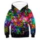 Da ragazzo 3D 3D Print Felpa con cappuccio Manica lunga Stampa 3D Primavera Autunno Di tendenza Essenziale Bambino Bambino (1-4 anni) 2-12 anni Giornaliero
