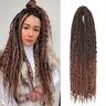 Estensioni dreadlock sintetiche a doppia estremità da 24 pollici 18 fili 3 in 1 estremità ricci misti stile hippie boho ondulato de dreadlocks treccia nelle estensioni dreadlock