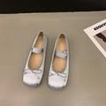 ballerine eleganti in raso da donna – scarpe mary jane morbide con punta quadrata e dettaglio fiocco, comode slip-on per occasioni casual e formali