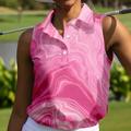 Per donna POLO abbigliamento da golf Rosa Senza maniche Protezione solare Leggero Maglietta Superiore Abbigliamento da golf da donna Abbigliamento Abiti Abbigliamento