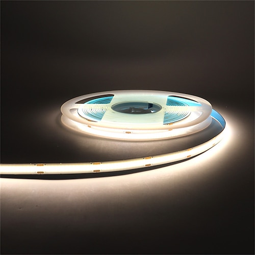 5m dc 12v led cob strip light 8mm illuminazione lineare ad alta densità 320led nastro flessibile nastro luci caldo decoro bianco naturale ra90