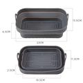 Confezione da 2 pentole in silicone per friggitrice ad aria, silicone antiaderente per friggitrice per alimenti, resistente al calore, facile da pulire, rivestimento in pergamena infiammabile sostitutivo riutilizzabile, adatto per friggitrice,...