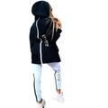 Per donna Tuta Da Ginnastica Tuta da ginnastica Collage 2 pezzi Informale Inverno Manica lunga Tenere al caldo Antivento Traspirante Fitness Corsa Marcia abbigliamento sportivo Abbigliamento sportivo