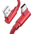 cavo micro usb tipo c cavo usb caricabatterie rapido 2.4a cavo dati intrecciato in nylon a gomito a 90 gradi per telefono android samsung / sony / xiaomi