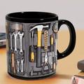 Tazza con set di cassetta degli attrezzi per meccanico con stampa 3D, tazza da caffè in ceramica, tazza con stampa della cassetta degli attrezzi per meccanico, regali per gli uomini