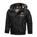 Per uomo Cappotto invernale Giacca invernale Parka Con ricami Vello Felpa con il cappuccio Colletto di pelliccia Giornaliero Standard Informale Tenere al caldo Inverno Liscio Nero Rosso Blu reale