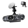 Q9 1080p Nuovo design / HD / Monitoraggio a 360 ° Automobile DVR 170 Gradi Angolo ampio 3 pollice IPS Dash Cam con Visione notturna / G-Sensor / Modalità parcheggio assistito 8 LED a infrarossi
