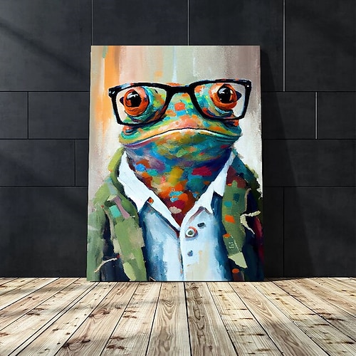 1pc punk rock gatto ritratto pittura a olio arte della parete opere d'arte originali stampa felino anmail mpressionista decorazioni per la casa casa degli animali decorazioni per animali domestici