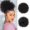 afro puff coulisse coda di cavallo breve sintetico crespo crespo estensioni dei capelli del panino soffici posticci alti capelli updo per le donne nere