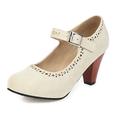 Per donna Tacchi Décolleté Brogue Taglie Forti Feste Quotidiano Ritaglio Lacci Tacco a Spillo Basso Punta Tonda Elegante Vintage Moda Finta Pelle Nero Verde Cachi