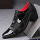 scarpe eleganti da uomo in vernice – eleganti scarpe oxford formali con lacci e tacco a blocco per le occasioni speciali