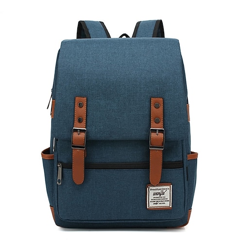 zaino per laptop vintage da 16 pollici borse di tela da donna zaini da viaggio per il tempo libero da uomo zaini da scuola retrò borsa casual per adolescenti, regalo di ritorno a scuola