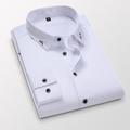 Per uomo Camicia elegante Camicia non stiro Camicia con Colletto Camicia con Bottoni Semplice Matrimonio Lavoro Rosa chiaro Nero Bianco Rosso Manica Lunga Colletto Mao Primavera Autunno