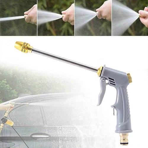 ugello per tubo da giardino, pistola a spruzzo con regolazione dell'acqua in ottone girevole a 360 ° ad alta pressione, per pratoamp; giardino, lavaggio auto, irrigazione accessori per auto da