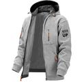 non mollare mai felpa con cappuccio grafica da uomo stampe di lettere moda quotidiana tuta sportiva casual zip vacanza andando streetwear felpe con cappuccio blu scuro grigio lungo outdoor grigio pile