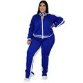 Per donna Tuta Da Ginnastica Tuta da ginnastica 2 pezzi Sportivo Inverno Manica lunga Tenere al caldo Traspirante Morbido Fitness Corsa Jogging abbigliamento sportivo Abbigliamento sportivo A strisce