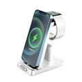 Caricabatterie wireless 15 W Potenza di uscita 1 Porta Stazione di ricarica wireless Certificato CE Ricarica wireless veloce Magnetico 3 in 1 Per Cellulare Smart watch AirPods 2 / AirPods Pro