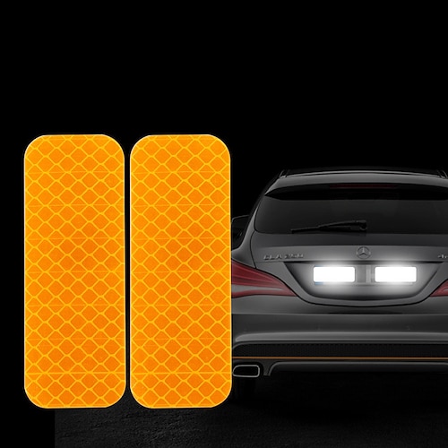10pcs adesivo riflettente per auto sicurezza del traffico notte segno di avvertimento striscia riflettente per auto nastro luminoso decalcomanie riflettenti per paraurti auto