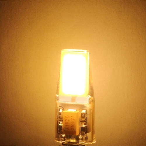 10 pz no sfarfallio mini g4 cob lampada ac dc 12 v led 2 w 3 w 5 w lampadina a lume di candela sostituire 30 w 20 w alogena per lampadario riflettore