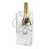 borsa per vino ghiacciato, borse refrigeranti pieghevoli portatili trasparenti con manico, sacchetti per vino in pvc per champagne birra fredda vino bianco bevande refrigerate