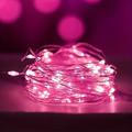 1m-10led/2m-20led/3m-30led/5m-50led/10m-100leds Stringa luminosa in filo di rame con vano batteria impermeabile e non conduttiva Natale Halloween Matrimonio Festival Luce decorativa per interni ed