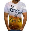 Per uomo Pop art 3D Birra Camicia maglietta Manica corta maglietta Rotonda Camicia Essenziale Per uscire Fine settimana Grigio scuro A B Abbigliamento Plus Size S M L XL 2XL 3XL 4XL