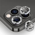 1 set Protezione dell'obiettivo della fotocamera Per Apple iPhone 15 Pro Max Plus iPhone 14 13 12 11 Pro Max Mini X XR XS Max 8 7 Plus Lega d'alluminio Durezza 9H Anti-impronte Luminoso Anti-graffi