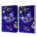 Tavoletta Custodie cover Per Apple 12,9 11 9.7 ipad 9th 8th 7th Generation 10.2 inch iPad mini 6° iPad mini 5° 4° Con supporto Con chiusura magnetica Porta-carte di credito Pop art Farfalla TPU pelle