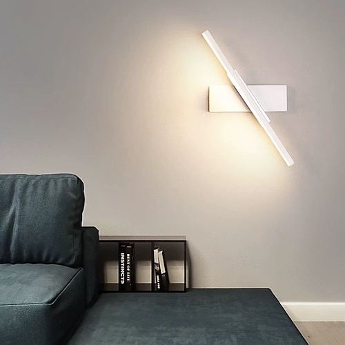 lampade da parete a led lampada da parete minimalista moderna nordica creativa lampada da comodino scala girevole 330 ° lampada da parete soggiorno bianco caldo / bianco 110-240v