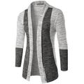 Per uomo Felpa Cardigan Maglia Standard Tinta unita A V Giornaliero Fine settimana Abbigliamento Inverno Primavera Grigio scuro Marrone M L XL