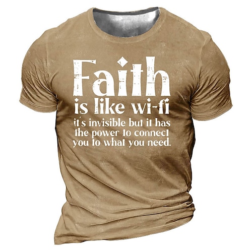 Per uomo Lettera Stampe Grafiche Maglietta Maglietta grafica Magliette con slogan Maglietta consumata Manica Corta maglietta Stampa 3D Girocollo Camicia Vintage Sport Designer All'aperto Streetwear