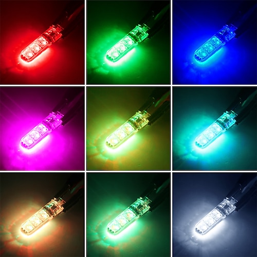 rgb led car light 1 set t10 rgb led 5050 smd w5w 168 192 luci di ingombro per auto 12v cuneo laterale auto luce di parcheggio posteriore con telecomando luci di stop retromarcia backup per universale